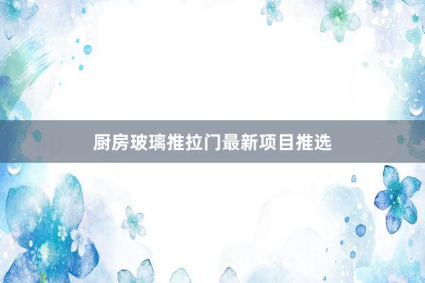 厨房玻璃推拉门最新项目推选